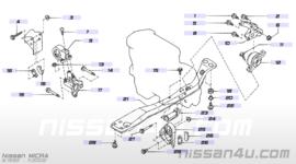Montagebout M9,75 x 23 demper motorsteunbalk Nissan Micra K11 01125-03071 Gebruikt.