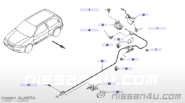 Kabel achterklepontgrendeling Nissan Almera N15 90510-0N060