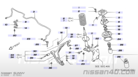 Cover-dust front Nissan 54055-01E00 Original.