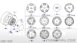 Cap-disc wheel Nissan Micra K11. 14 inch 40315-2F105 Original.