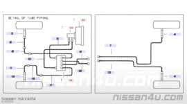 Remslang achteras Nissan Navara D40 46210-EB00A