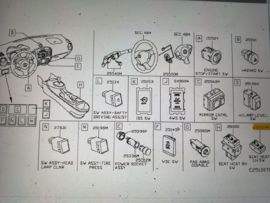 Schakelaar stoelverwarming bijrijdersstoel Nissan Juke F15 25500-1EA0A