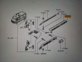 Schuifdeurgeleiding rechts Nissan Interstar X70 76390-00QAA