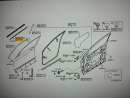 Cover-sash inner, left-hand Nissan Qashqai J11 802D5-4EA0A Original.