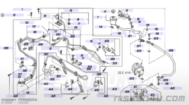 Lagedruk stuurolieslang Nissan Primera P11 49717-2F200