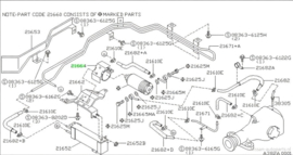 Houder differentieeloliepomp Nissan 21664-P9000 S13/ S130/ Z31/ Z32 Origineel.
