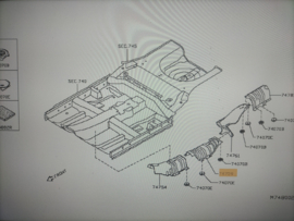 Hitteschild Nissan Micra K14 74758-5FB0A Gebruikt.