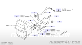 Kunststof slangklem Nissan 92551-52B15 K11/ P11/ WP11 (2x 27mm)
