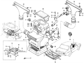 Core assy-front heater Datsun Sunny B110 27013-H1001 Original.