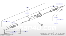 Stuurstangkogel Nissan 48520-73J25 C23/ P10/ P11/ P12/ WP11 Nieuw.