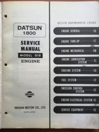 Service manual '' Model G18 engine '' 48331 (30330250)