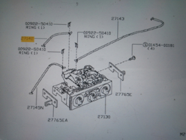 Cable-control, mode-door Nissan Cabstar F24 B7540-MB4MB (7485115873) Original.