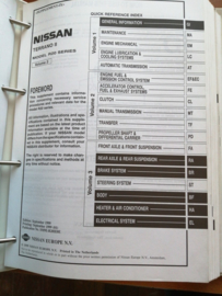 Service manual '' Model R20 supplement IX ''  Nissan Terrano2 R20 SM9E-R20IE0E