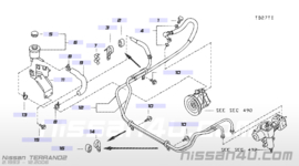 Lagedruk stuurolieslang Nissan Terrano2 R20 49717-7F000 Gebruikt.