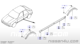 Sierstrip portier rechtsvoor Nissan Sunny N14 80870-52C00