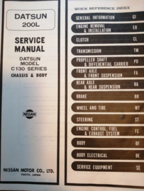 Service Manual '' Model C130 series chassis and body '' SM3E-C130G0 Datsun Laurel C130 Used part.