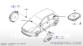 Speaker voorportier Nissan 28156-AV700 CK12/ D40/ E11/ J10/ K12/ N16/ P12/ V10