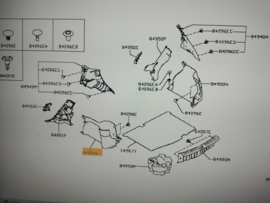 Finisher-luggage side, lower left-hand Nissan Micra K14 84951-5FA0A Used part.