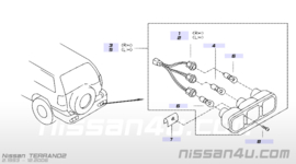 Achterlicht links Nissan Terrano2 26555-7F000 Origineel