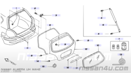 Kentekenverlichtinghouder Nissan Almera N16 90810-BM61B