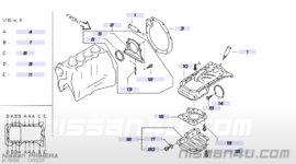 Plate-engine, rear SR20DE Nissan 30411-9F500 P11/ V10/ WP11 Used part.