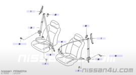 Veiligheidsgordelspanner bestuurder Nissan Primera P11 / WP11 86885-9F510