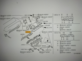 Pakking gasklephuis SR20DE 16175-9F500 P11/ V10/ WP11 Origineel.