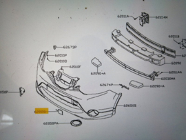 Afdekkap sleepoog voorbumper Nissan Qashqai J11 622A0-HV00A (donker paars)