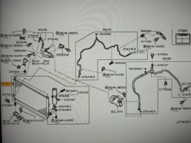 Aircocondensor QR20DE/ QR25DE Nissan X-Trail T30 92100-9H210 Nieuw.