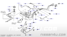 Grommet-filler base Nissan 17240-5M300 J10/ K11/ N16/ P11/ V10/ WP11