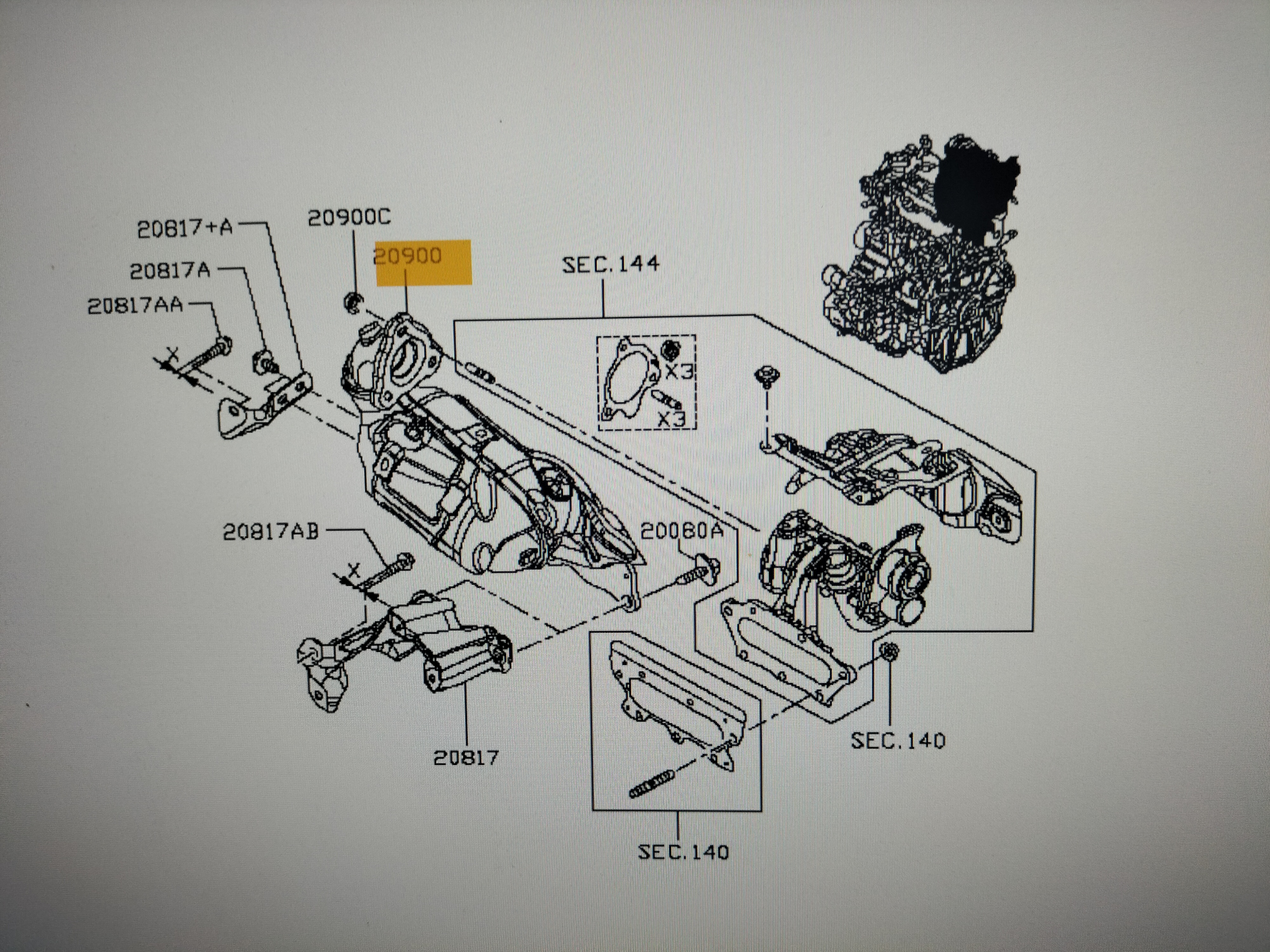 Three way catalyst HR09DET Nissan Micra K14 20900-00Q2G (208A0-7241R) Used part.