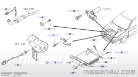 Lambdasonde Nissan 22690-9F601 (0 258 005 275/276G) N16/ P11/ V10/ WP11 Origineel.