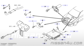 Heated oxygen sensor Nissan 22690-9F601 (0 258 005 275/276G) N16/ P11/ V10/ WP11 Original.