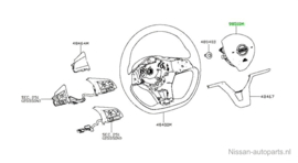 Module assy-air bag, driver Nissan Micra K14 98510-5FA0A Original.