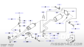 Muffler exhaust main Nissan Micra K10 20100-30B00 Used part.
