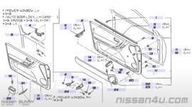 Deurpaneel rechtsvoor Nissan Sunny N14 80900-51C00 Gebruikt.