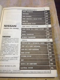 Service Manual ''Model D21 series Supplement-III'' Nissan Pickup D21 SM8E-D21SG1 Gebruikt.