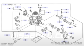 Gasklephuis Nissan Micra K11 16119-41B00 Gebruikt.