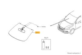 Glass-windshield Nissan Qashqai J12 72700-6UA8B New.