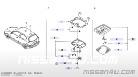 Interieurverlichting achterpassagiers Nissan Almera N16 26460-BM400