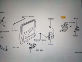Lock & remote control tail gate Nissan Terrano2 R20 90500-0X00C Used part.