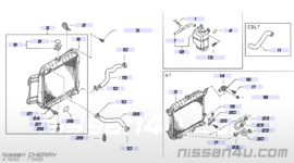 koelwaterslang CD17 Nissan 21504-11M01 B11/ N12