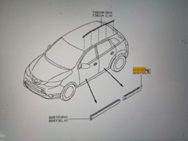 Sierstrip portier linksachter Nissan Qashqai J11 82871-4EA0A