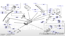 Anti-slip-strip side-step rechtsvoor 3-deurs Nissan Terrano2 R20 96056-0F400