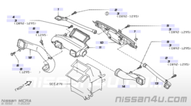 Kachelventilatiebuis Nissan Micra K11 27871-6F600