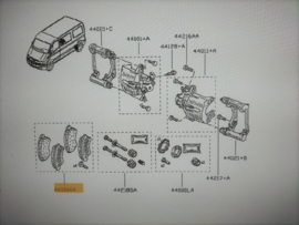 Pad kit-disc brake, rear Nissan Interstar X70 44060-00QAB New.