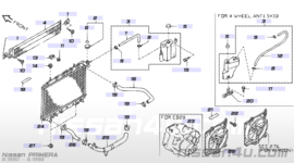 Radiateur CD20 Nissan Primera P10 21410-72J20 Gebruikt.Nieuwstaat.