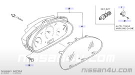 Kilometerteller / cockpit Nissan Micra K11 24810-6F775