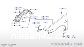 Binnenscherm rechts Nissan Almera N15 63842-0N000