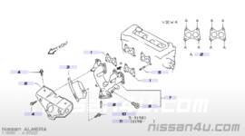 Hitteschild uitlaatspruitstuk GA14DE / GA16DE Nissan N15/ W10/ Y10